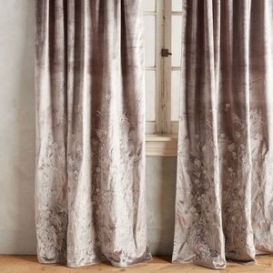 Anthropologie Floral Field Curtains (2 panels)
